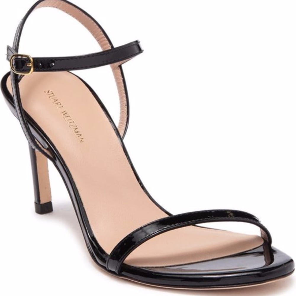 Stuart Weitzman Kassidy Heeled Leather Sandal Size 8